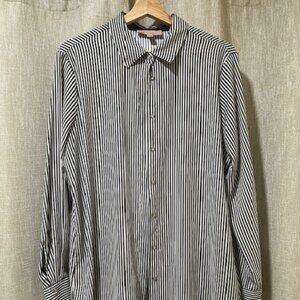 Philosophy Blue & White Striped Long Sleeve Top